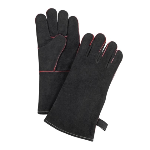 Coppia guanti BBQ in pelle misura XL con gancio