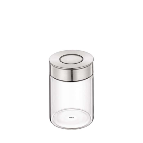 Barattoli in vetro coperchio in acciaio inox ermetico salvaaromi