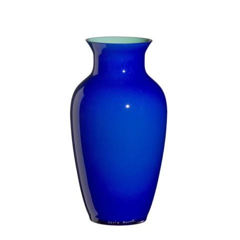 Vaso collezione "I CINESI"  Laguna blu in cristallo di Murano soffiato by Carlo Moretti Murano Venezia Italia