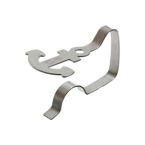 Set 4 fermatovaglia a forma di ancora in acciaio inox