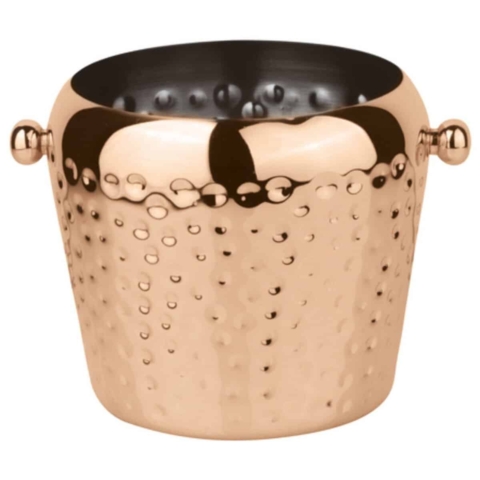 Secchiello ghiaccio + molla in acciaio finitura PVD copper Paderno