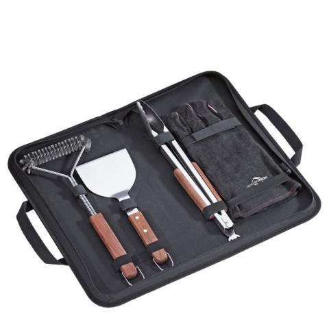 BBQ set Texas con borsa nera in nylon Kuchenprofi