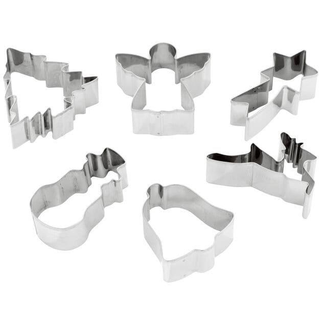 SET TAGLIAPASTA E BISCOTTI NATALIZI IN ACCIAIO PZ.6