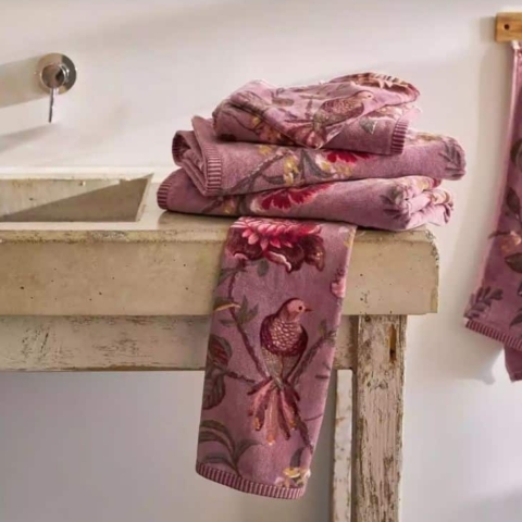 Set asciugamani Secret Garden in cotone velour