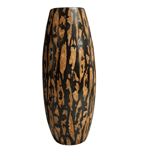 Vaso da terra Kapok in resina e bamboo cm.56,5