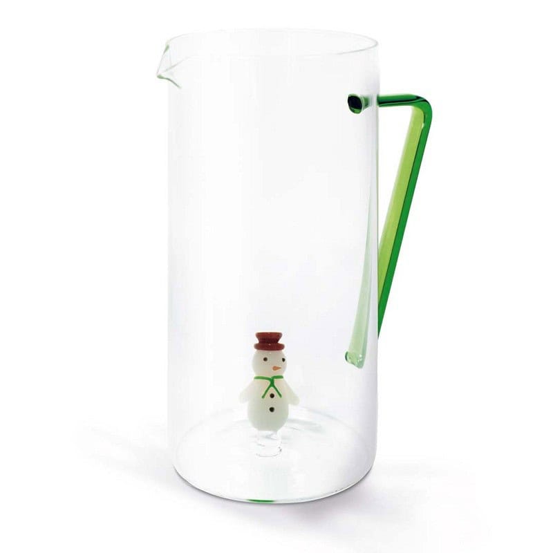 Caraffe in vetro borosilicato con decoro interno a tema natalizio - immagine 2