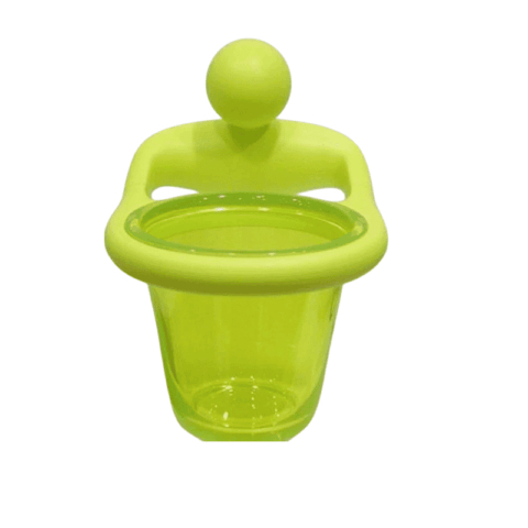 Portaspazzolino da parete "Antonio D" giallo - design Guido Venturini- Alessi