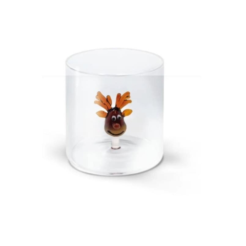 Bicchieri con decoro interno natalizio in vetro - WDLIFESTYLE