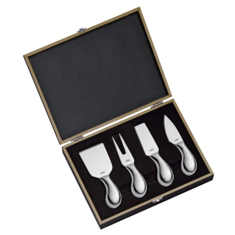 Set 4 coltelli formaggio Piave in acciaio