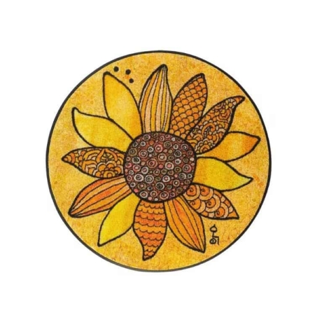 Tappeto girasole antiscivolo cm.85x85