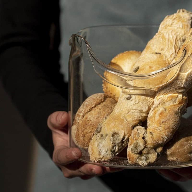 "Shapeless" - cesto portapane e frutta in vetro borosilicato - immagine 4