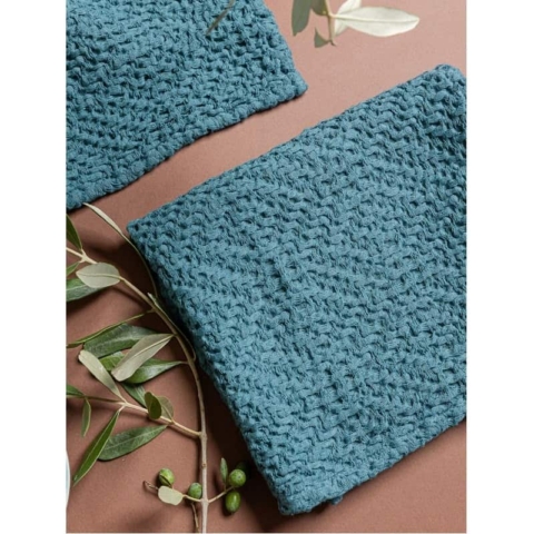 Nido set due asciugamani viso + ospite 100% cotone Feelum