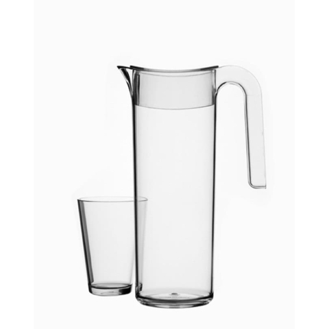 Caraffa Flow trasparente lt.5 con coperchio