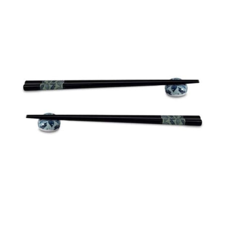 Set di 2 bacchette con poggia bacchette