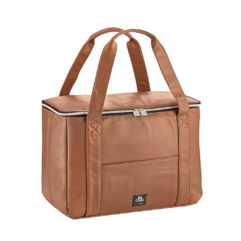 Borsa termica brown in ecopelle lt.28 cm.44x22x29