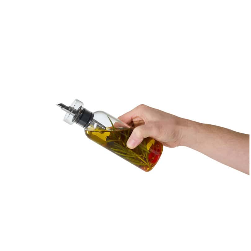 Set dosaolio e dosa aceto Aromapour in vetro e acciaio 300ml - immagine 3