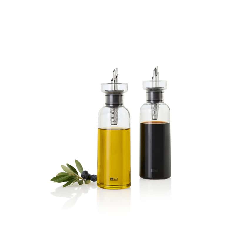 Set dosaolio e dosa aceto Aromapour in vetro e acciaio 300ml - immagine 2