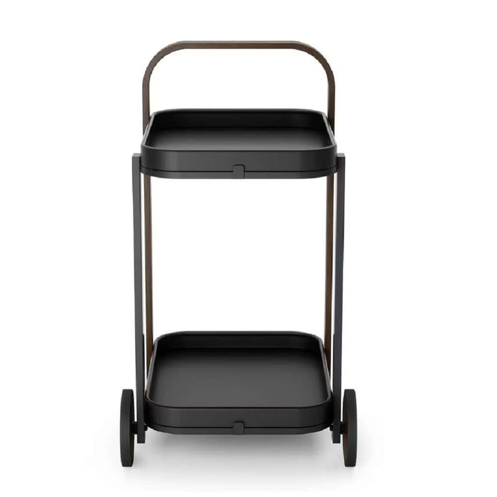 Carrello bar e porta oggetti Bellwood con vassoio rimovibile e ruote in gomma - immagine 8