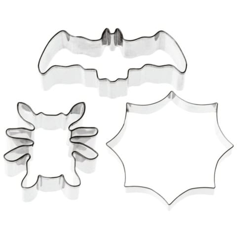 Set di 3 tagliabiscotti Hallowen in acciaio
