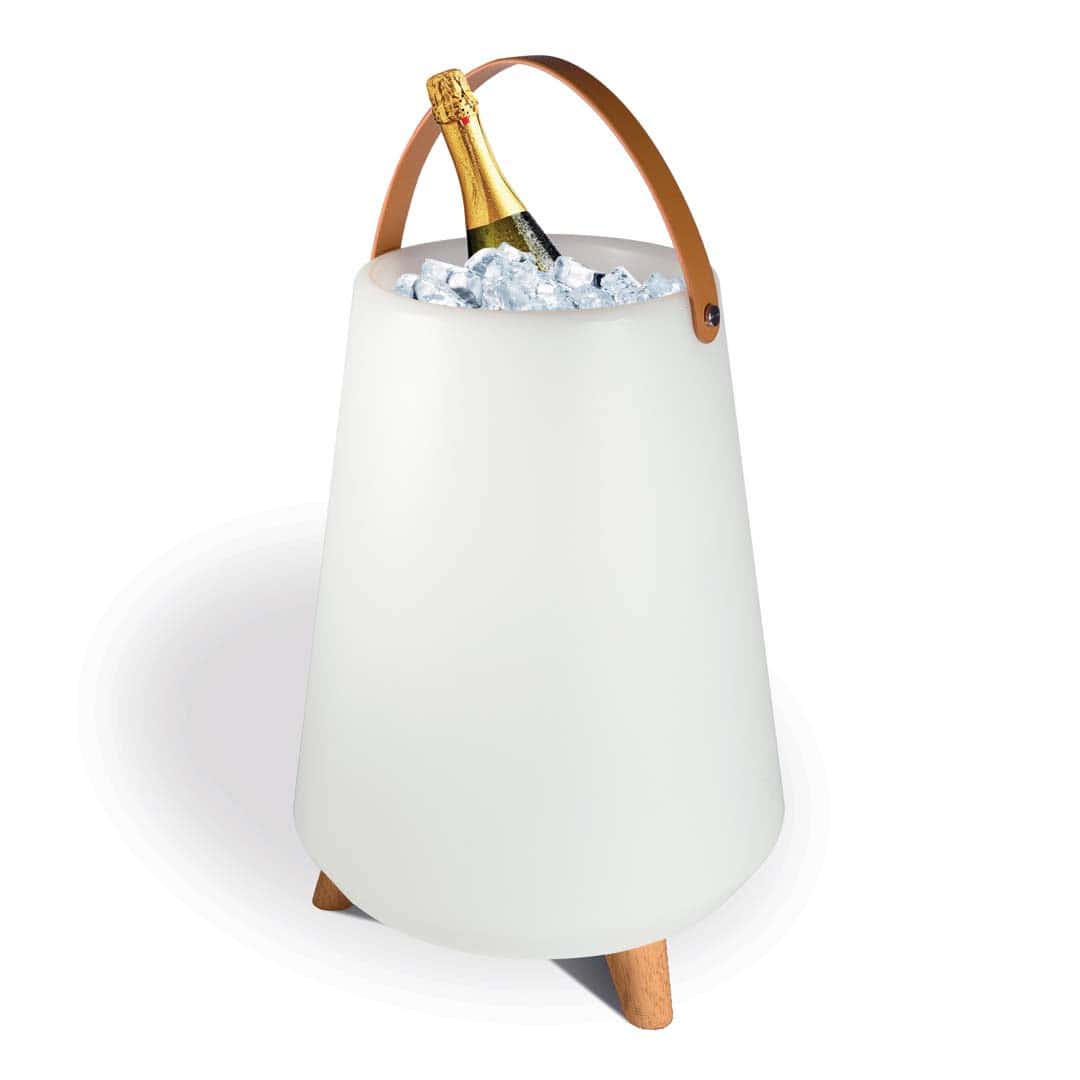 Lampada led, speaker rooftop bluetooth, wine cooler bianca